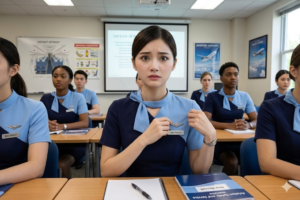 Siswa baru terlihat gugup di ruang kelas