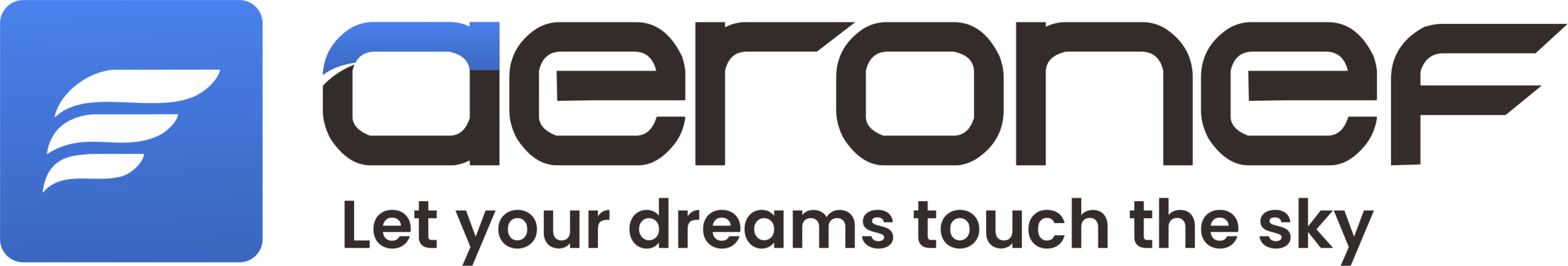 logo sekolah penerbangan terbaik aeronef